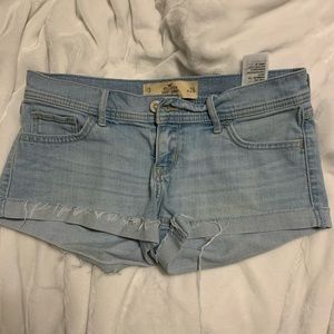 Hollister light wash jean shorts
